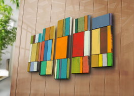 Wallity Set de 5 Cuadros Decorativos en Lienzo 5PATK-218 Multicolor